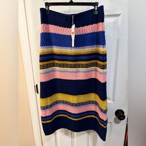 Tyler Boe Vibrant Striped Pencil Skirt